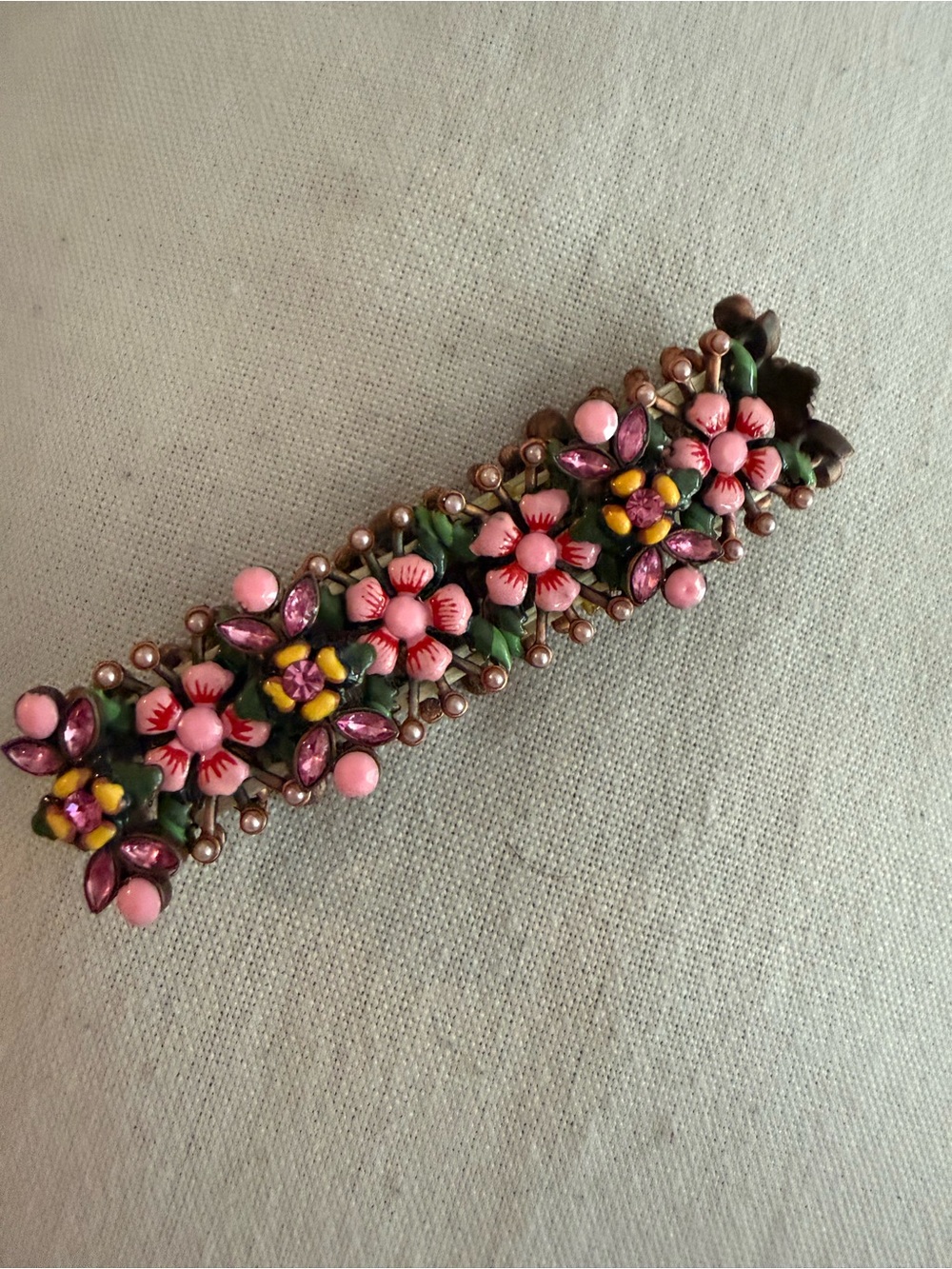 Pink Flower Stretch Bracelet - Women Jewelry - Picture 2 of 2